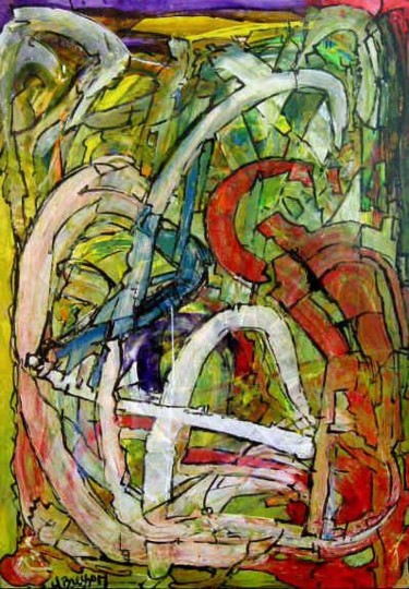 Peinture intitulée "La langouste et le…" par Claude Bresson, Œuvre d'art originale, Huile