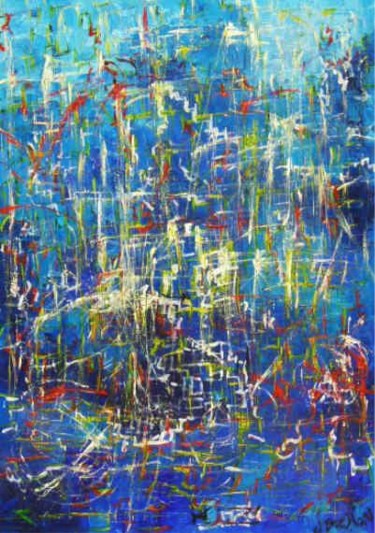 Peinture intitulée "Mer couleur 1" par Claude Bresson, Œuvre d'art originale, Huile