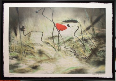 Arte digital titulada "Coquelicot solo.jpg" por Claude Corbier, Obra de arte original, Pintura Digital Montado en Aluminio