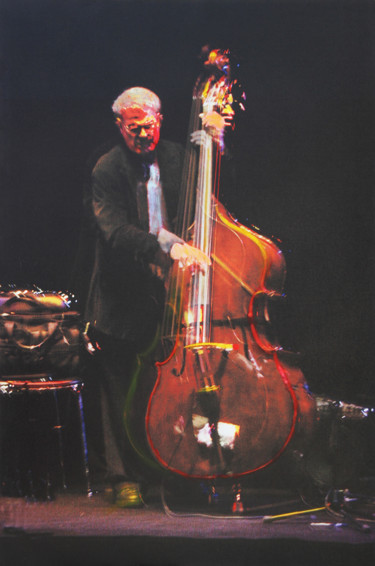 Photography titled "Charlie Haden.jpg" by Claude Corbier, Original Artwork, Manipulated Photography Mounted on Wood Stretche…