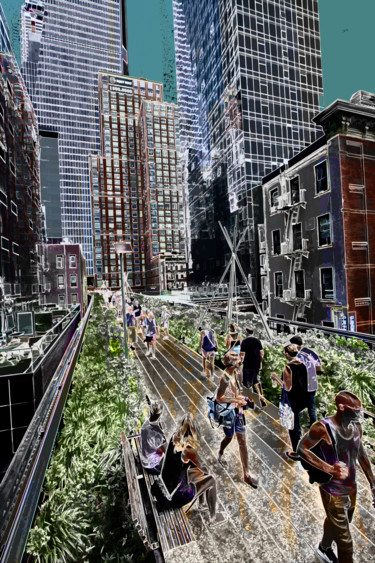 "The High line.jpg" başlıklı Dijital Sanat Claude Corbier tarafından, Orijinal sanat, Dijital Resim Alüminyum üzerine monte…