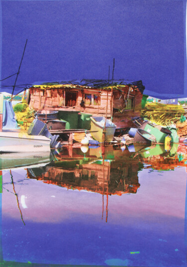 Fotografía titulada "Cabanon de pêcheur" por Claude Corbier, Obra de arte original, Fotografía manipulada Montado en Cartuli…