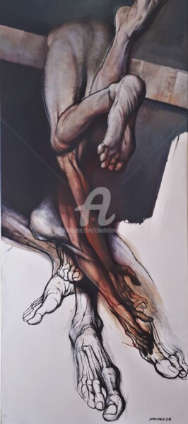 Картина под названием "POSTURE IMPOSTURE -…" - Claude Duvauchelle, Подлинное произведение искусства, Акрил Установлен на Дер…