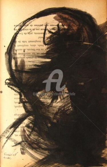 Disegno intitolato "Histoire et visage…" da Claude Duvauchelle, Opera d'arte originale, Altro