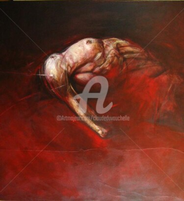 Peinture intitulée "Rouge écarlate" par Claude Duvauchelle, Œuvre d'art originale, Huile