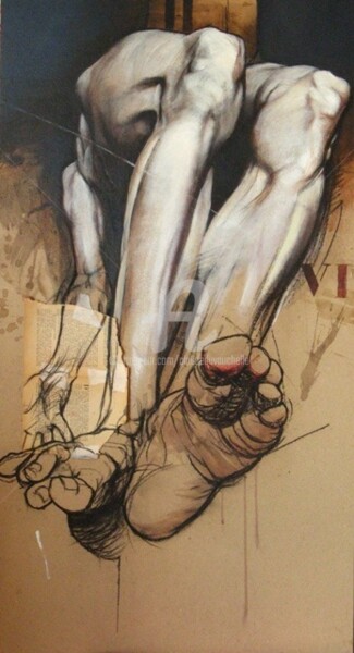 Картина под названием "VARIATION H-VI" - Claude Duvauchelle, Подлинное произведение искусства, Акрил Установлен на Деревянна…