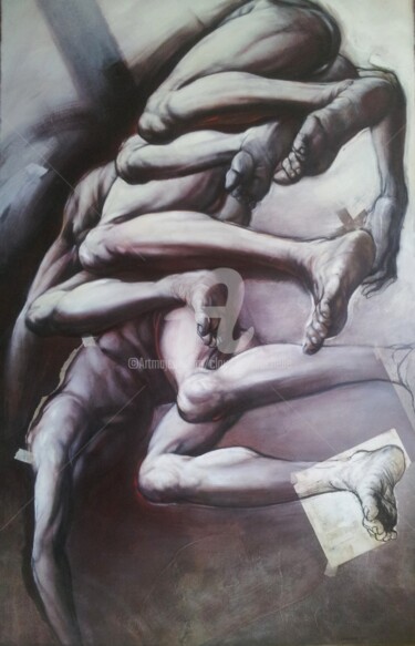 Pintura titulada "THE SOFT MACHINE (C…" por Claude Duvauchelle, Obra de arte original, Acrílico Montado en Bastidor de camil…