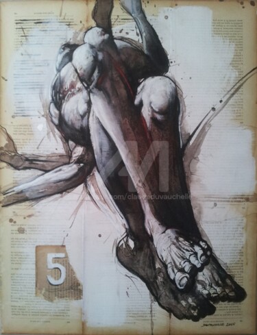 L'ECRIT et Les MAUX III Declinaison 5 -Acrylique- 65x50cm- Peinture intitulée "L'ECRIT et Les MAUX…" par Claude Duvauchelle, Œuvre d'art originale, Acrylique Monté sur Châssis