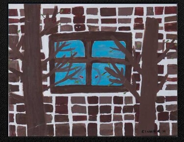 Картина под названием "Window to the Soul-…" - Claude Henry, Подлинное произведение искусства, Акрил