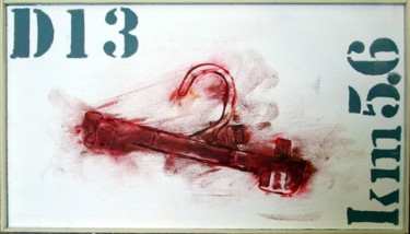 Gravures & estampes intitulée "km 5.6 (1)" par Claude Haegel, Œuvre d'art originale