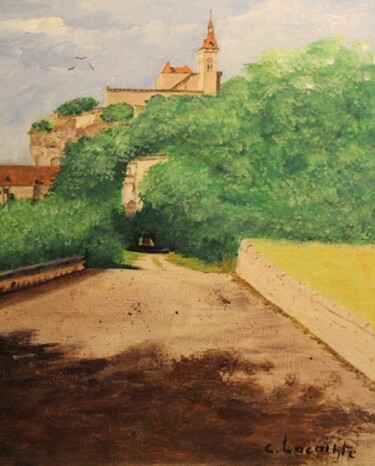 Painting titled "rocamadour" by Claude Lacointe, Original Artwork, Acrylic