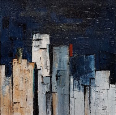 Painting titled "Manhattan" by Claude Grand, Original Artwork, Acrylic