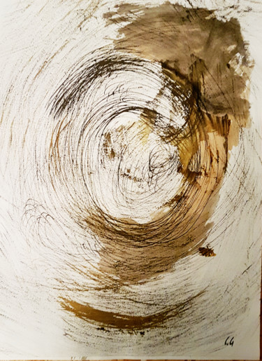 Tekening getiteld "Spirales 001" door Claude Grand, Origineel Kunstwerk, Inkt