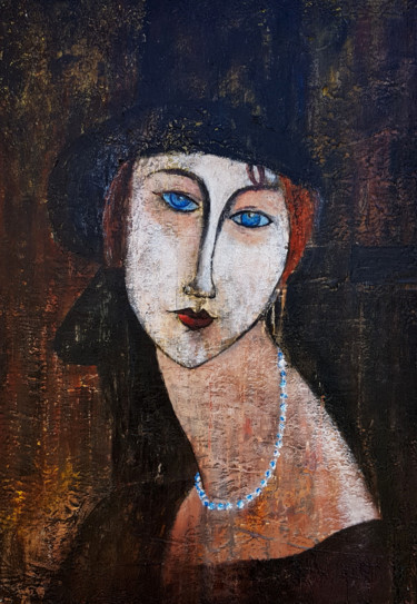 Painting titled "Hélène" by Claude Grand, Original Artwork, Acrylic