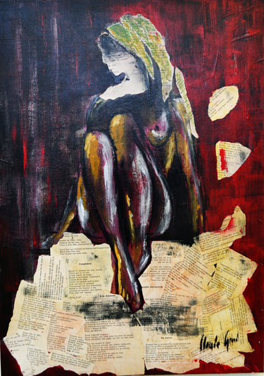 Peinture intitulée "Oublie" par Claude Grand, Œuvre d'art originale, Acrylique