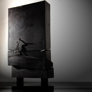Sculpture titled "Quo Vadis" by Claude Tièche, Original Artwork, Metals