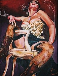 Painting titled "Submission" by Claudette, Original Artwork, Oil