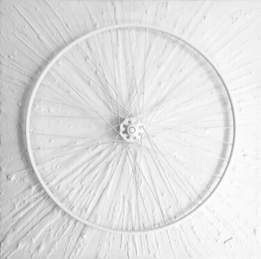 Malarstwo zatytułowany „La bicicletta” autorstwa Amadesi Claudia, Oryginalna praca, Akryl Zamontowany na Drewniana rama noszy