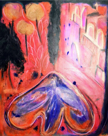 Картина под названием ""Gabriel 2 "" - Claudia De La Hoz, Подлинное произведение искусства, Акрил Установлен на Деревянная р…
