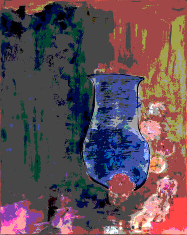 Arte digitale intitolato "" A vase" Numérique…" da Claudia De La Hoz, Opera d'arte originale, Acrilico