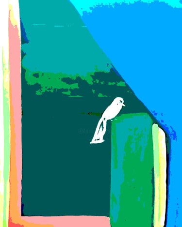 Arte digitale intitolato "" Un oiseau d'après…" da Claudia De La Hoz, Opera d'arte originale, Acrilico