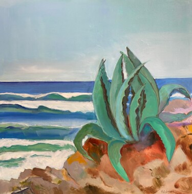 Peinture intitulée "Temps de Cactus" par Claudia Feldman, Œuvre d'art originale, Huile