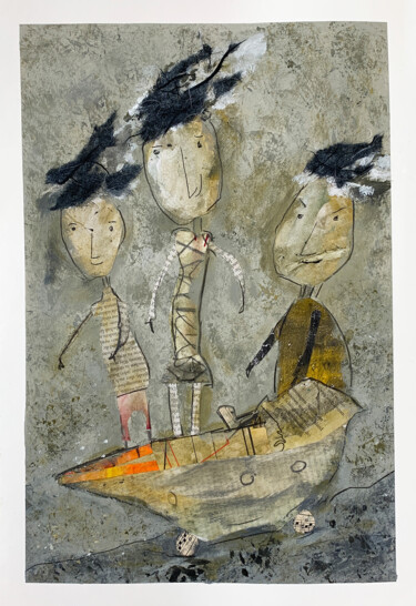 Pittura intitolato "Boating" da Claudia König, Opera d'arte originale, Acrilico