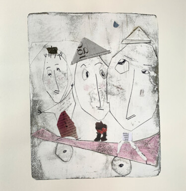Incisioni, stampe intitolato "society travel" da Claudia König (koenigsfigurine), Opera d'arte originale, Monotipo