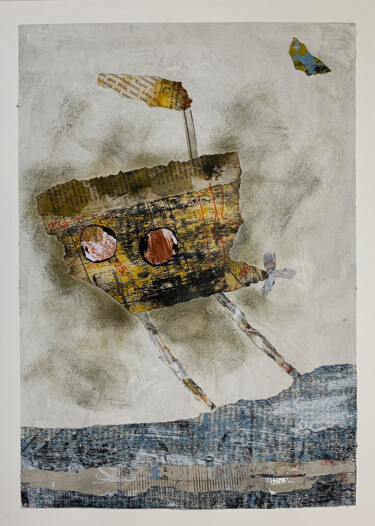 Malerei mit dem Titel "Gone with the wind" von Claudia König, Original-Kunstwerk, Acryl