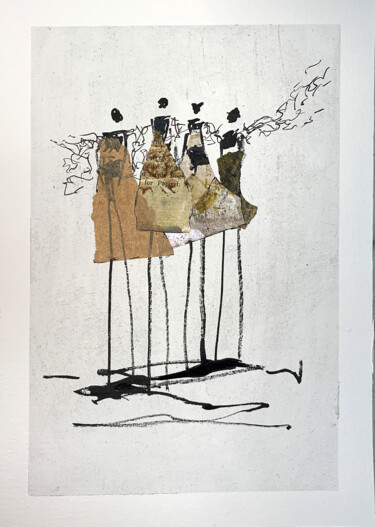 Zeichnungen mit dem Titel "Women III" von Claudia König (koenigsfigurine), Original-Kunstwerk, Tinte