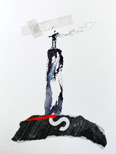 Drawing titled "From people and tow…" by Claudia König, Original Artwork, Ink