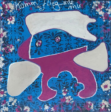 Ζωγραφική με τίτλο "Komm,lieg mit mir" από Claudia Letulé, Αυθεντικά έργα τέχνης, Ακρυλικό Τοποθετήθηκε στο Ξύλινο φορείο σκ…