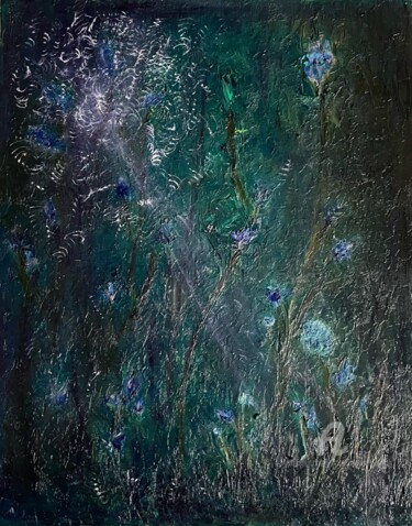 Malerei mit dem Titel "Von der Nacht geküs…" von Claudia Maria Ulrich, Original-Kunstwerk, Öl