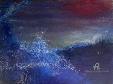 Malerei mit dem Titel "Deep Wave" von Claudia Maria Ulrich, Original-Kunstwerk, Öl