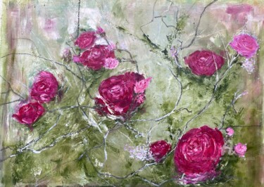 Painting titled "RoSE" by Claudia Maria Ulrich, Original Artwork, Oil