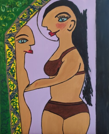 Peinture intitulée "Miroir 2022" par Claudia Moro, Œuvre d'art originale, Acrylique Monté sur Châssis en bois