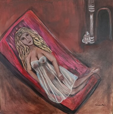 Painting titled "sensuality" by Claudia Regina Reis, Original Artwork, Acrylic