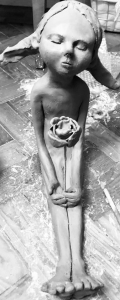 Escultura intitulada "“ Encantadora”" por Claudia Marques, Obras de arte originais, Argila
