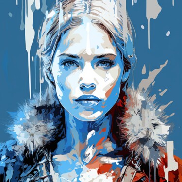 Digital Arts titled "COLD AS ICE" by Claudia Sauter (Poptonicart), Original Artwork, Digital Collage