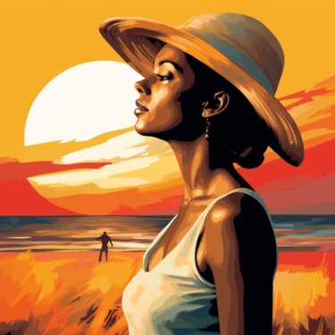 Painting titled "OUTERBANKS DREAMS" by Claudia Sauter (Poptonicart), Original Artwork, Digital Collage
