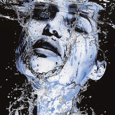 Картина под названием "HEADACHE RAIN" - Claudia Sauter (Poptonicart), Подлинное произведение искусства, Цифровой коллаж