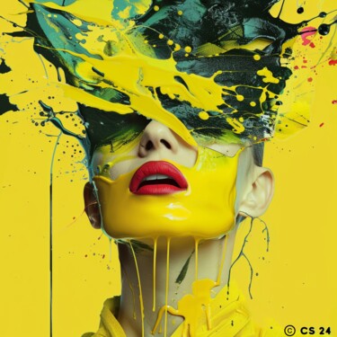 Картина под названием "SPRING SPLASH IN YE…" - Claudia Sauter (Poptonicart), Подлинное произведение искусства, Цифровой колл…