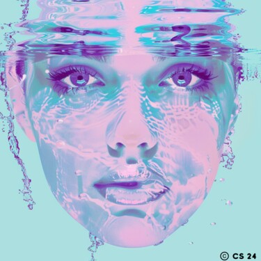 Painting titled "SPLASH IN PASTELL" by Claudia Sauter (Poptonicart), Original Artwork, Digital Collage