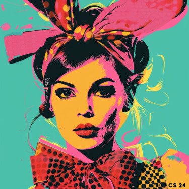 Painting titled "EASTER WOMAN" by Claudia Sauter (Poptonicart), Original Artwork, Digital Collage
