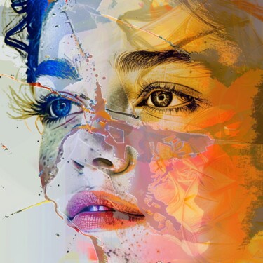 Peinture intitulée "TITANIC WOMAN" par Claudia Sauter (Poptonicart), Œuvre d'art originale, Collage numérique