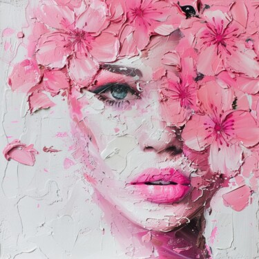 Painting titled "PINK SPRIN" by Claudia Sauter (Poptonicart), Original Artwork, Digital Collage