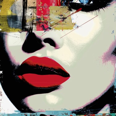 Painting titled "THOUGHTS OF A SPANI…" by Claudia Sauter (Poptonicart), Original Artwork, Digital Collage