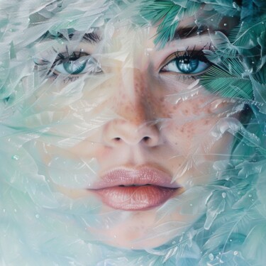 Painting titled "iCE NATURE" by Claudia Sauter (Poptonicart), Original Artwork, Digital Collage