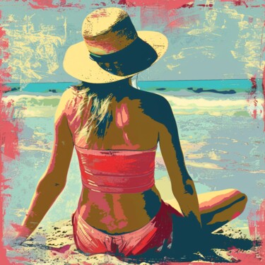 Painting titled "SUMMER BLISS" by Claudia Sauter (Poptonicart), Original Artwork, Digital Collage
