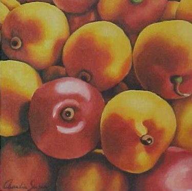 Ζωγραφική με τίτλο "Mango" από Claudia Susan, Αυθεντικά έργα τέχνης, Λάδι